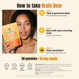 Brain Bear® Flow State - Daily Mushroom Gummies (90 Gummies)